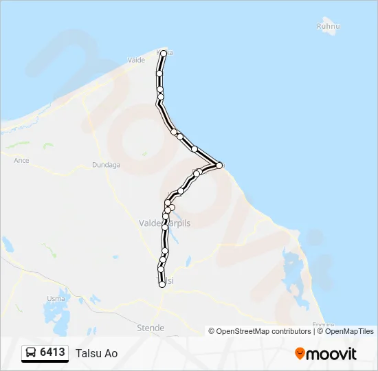 Автобус 6413: карта маршрута