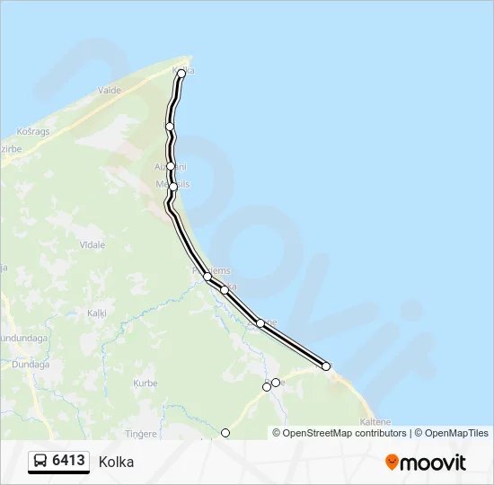 Автобус 6413: карта маршрута