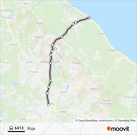 Автобус 6413: карта маршрута