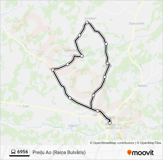 6956 Bus Line Map