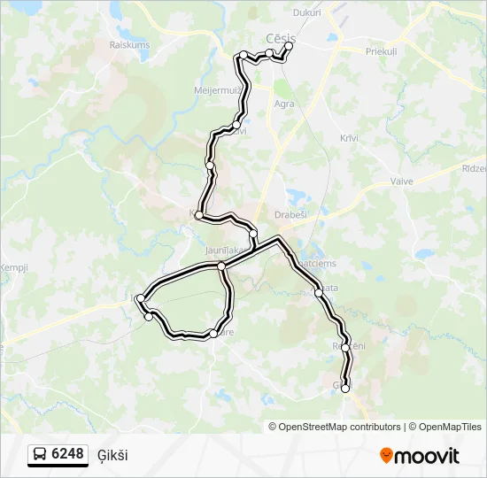 Автобус 6248: карта маршрута