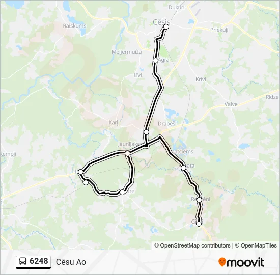 Автобус 6248: карта маршрута