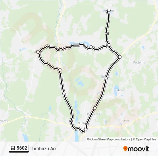 Автобус 5602: карта маршрута