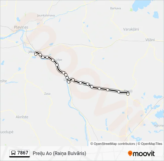 7867 Bus Line Map