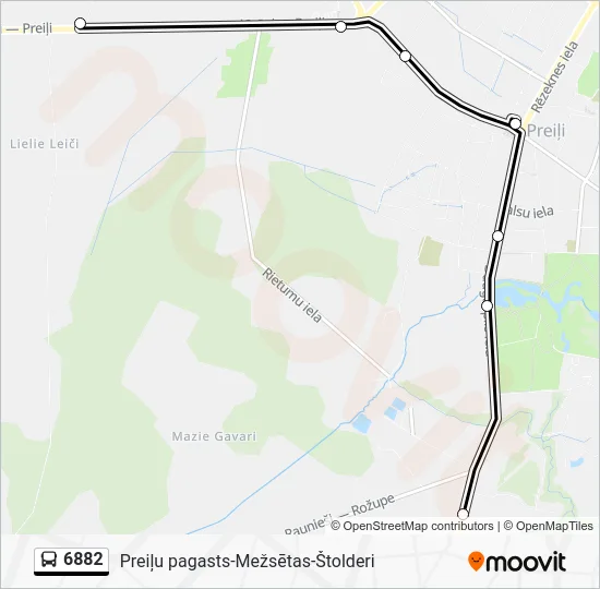 Автобус 6882: карта маршрута
