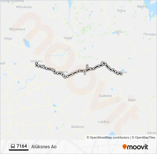 Автобус 7164: карта маршрута