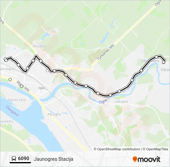 Автобус 6090: карта маршрута