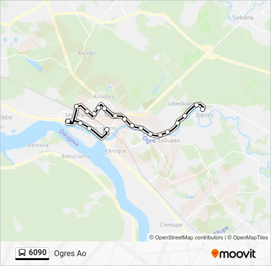 Автобус 6090: карта маршрута