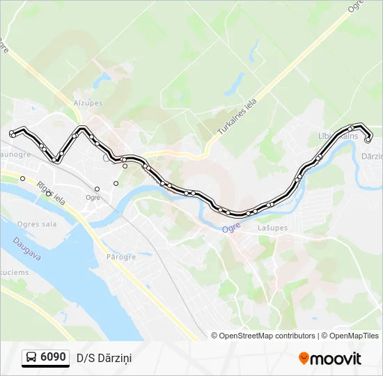 Автобус 6090: карта маршрута