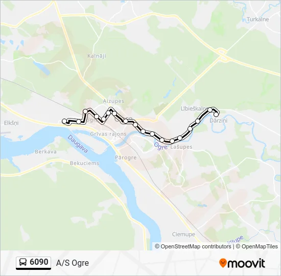 Автобус 6090: карта маршрута