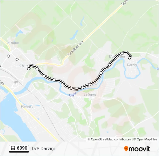 Автобус 6090: карта маршрута