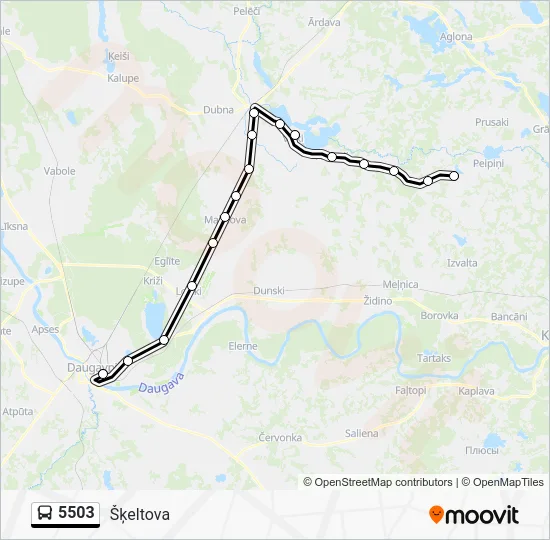 Автобус 5503: карта маршрута