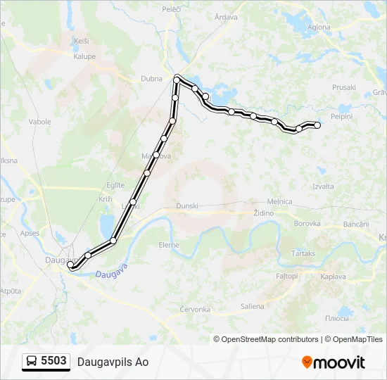 Автобус 5503: карта маршрута