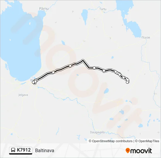 Автобус K7912: карта маршрута