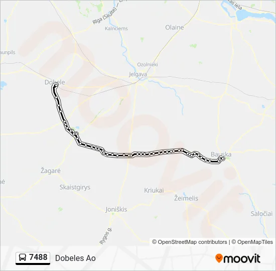 Автобус 7488: карта маршрута
