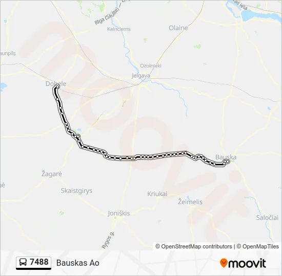 Автобус 7488: карта маршрута