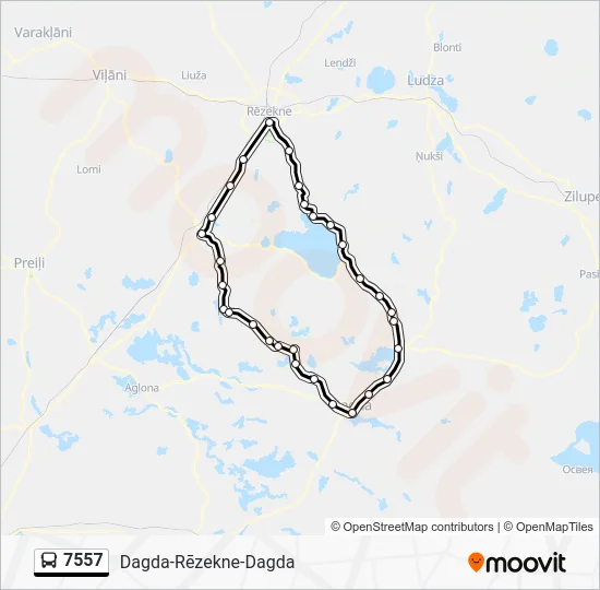 Автобус 7557: карта маршрута