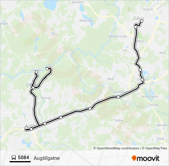 Автобус 5084: карта маршрута