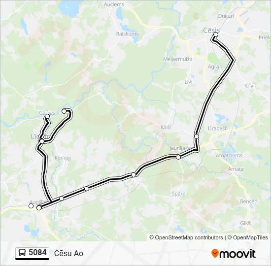 Автобус 5084: карта маршрута