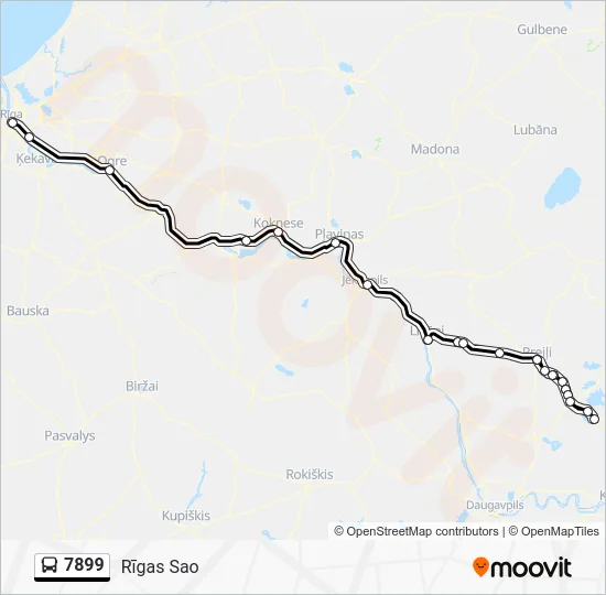 Автобус 7899: карта маршрута