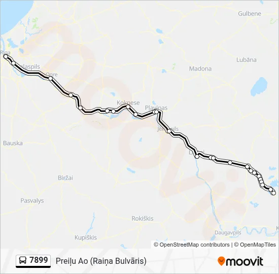 7899 Bus Line Map