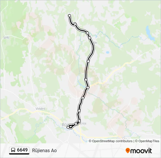 Автобус 6649: карта маршрута