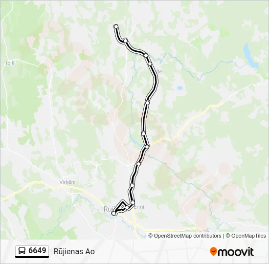 Автобус 6649: карта маршрута