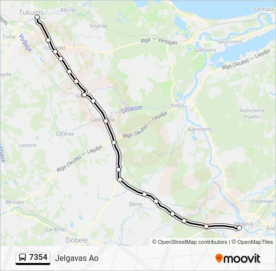 Автобус 7354: карта маршрута