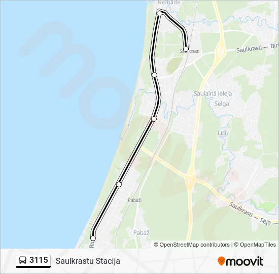 Автобус 3115: карта маршрута