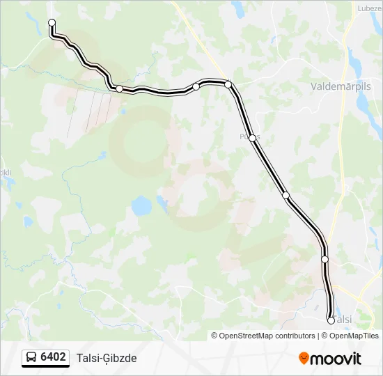 Автобус 6402: карта маршрута