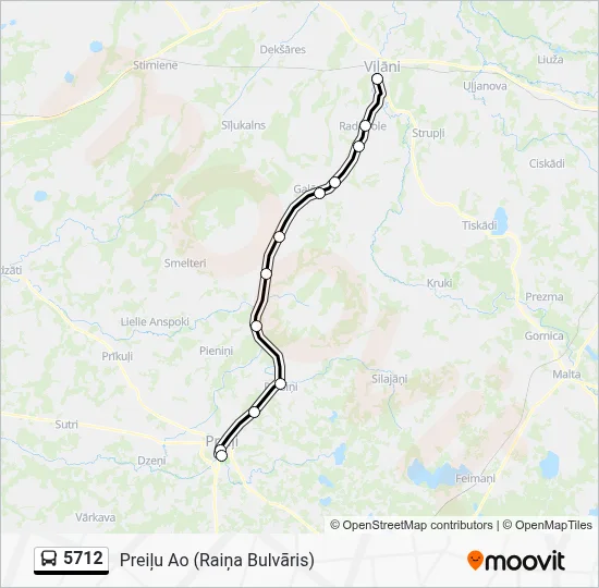 5712 Bus Line Map