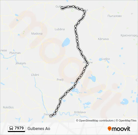 Автобус 7979: карта маршрута