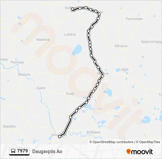 Автобус 7979: карта маршрута