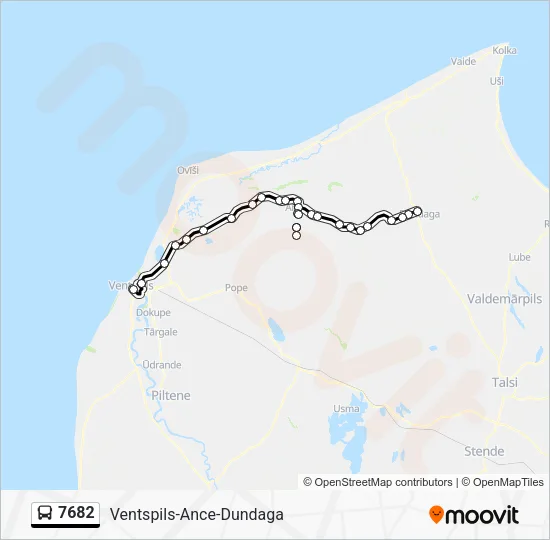 Автобус 7682: карта маршрута