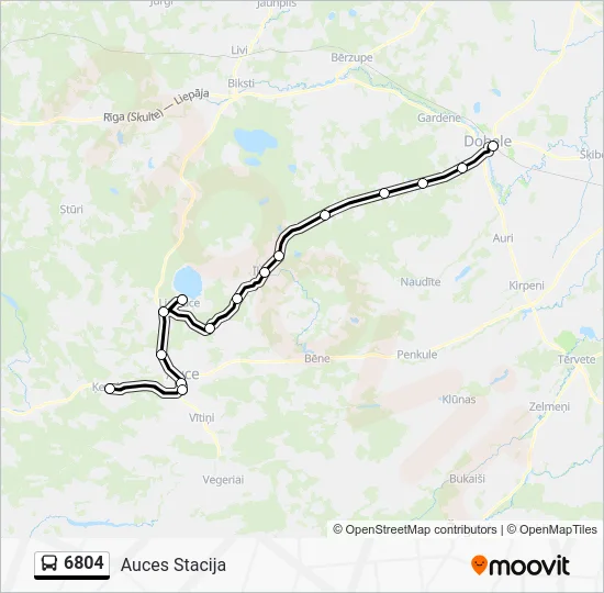 Автобус 6804: карта маршрута