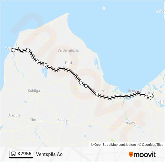 K7955 Bus Line Map