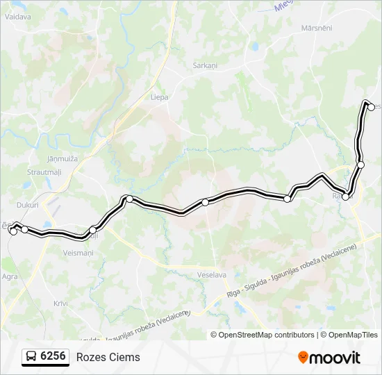 6256 Bus Line Map