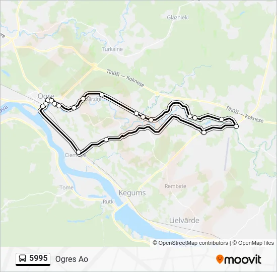 Автобус 5995: карта маршрута