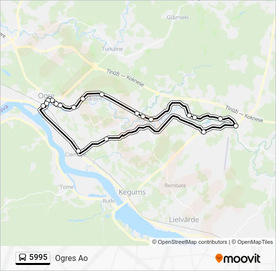 Автобус 5995: карта маршрута