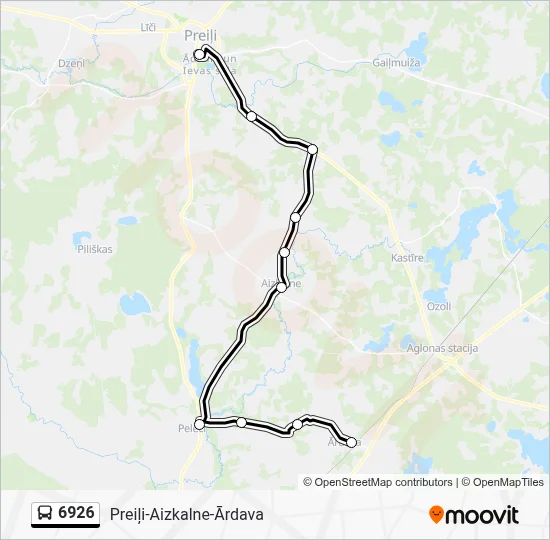 6926 Bus Line Map