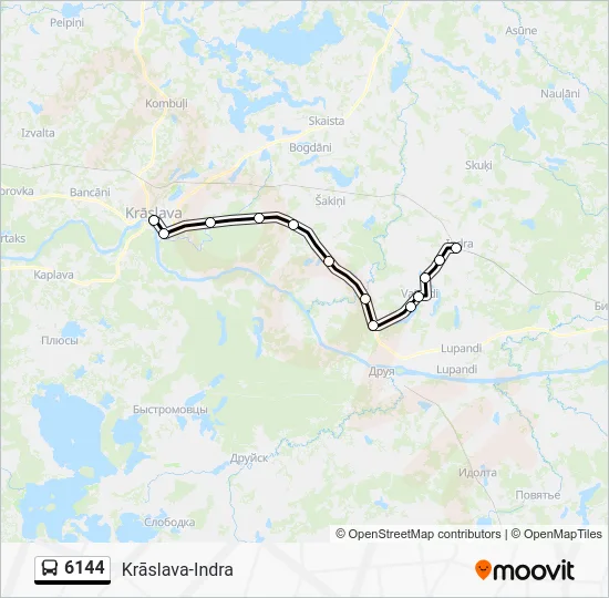 Автобус 6144: карта маршрута