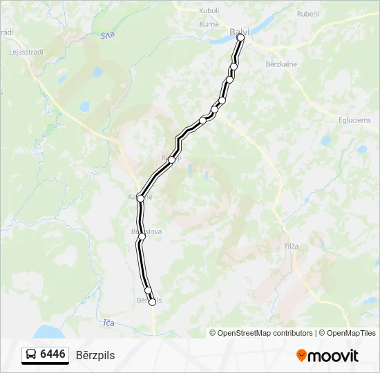 Автобус 6446: карта маршрута