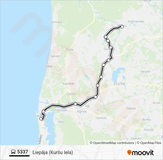 Автобус 5337: карта маршрута