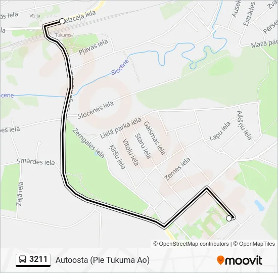 Автобус 3211: карта маршрута