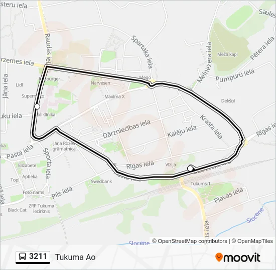 Автобус 3211: карта маршрута