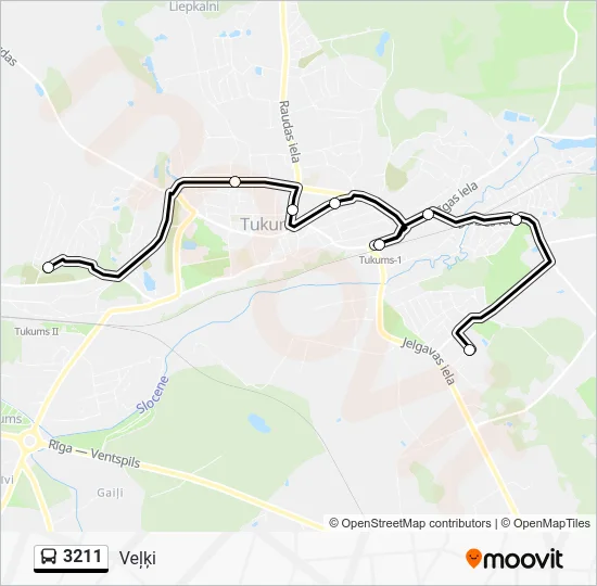 Автобус 3211: карта маршрута