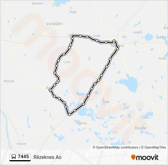Автобус 7445: карта маршрута