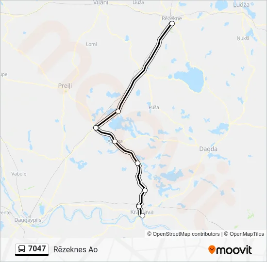 Автобус 7047: карта маршрута