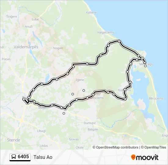 Автобус 6405: карта маршрута