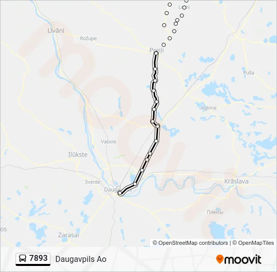 Автобус 7893: карта маршрута